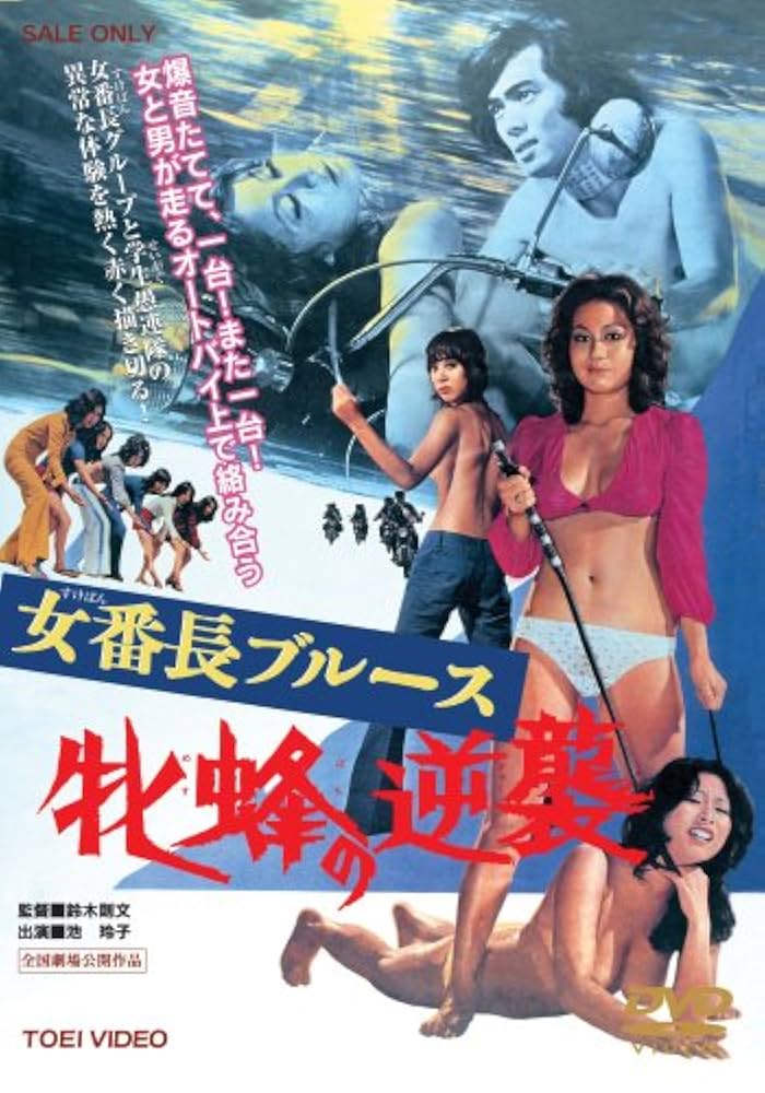 鈴木則文　女番長シリーズ　牝蜂の逆襲　B2ポスター　池玲子　弓恵子　昭和レトロ 鈴木則文 女番長シリーズ 牝蜂の逆襲 B2ポスター 池玲子 弓恵子